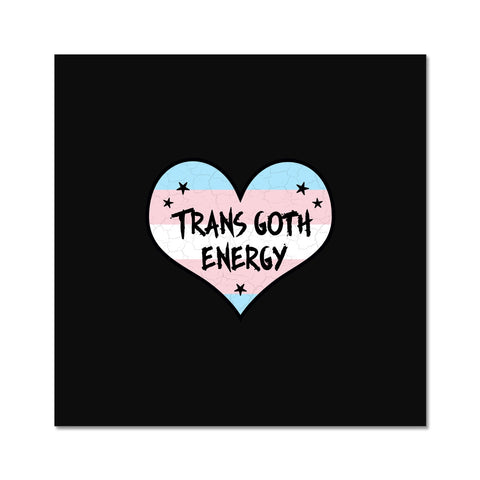Trans Goth Energy LGBTQ Punk Transgender Pride Heart Fine Art Print