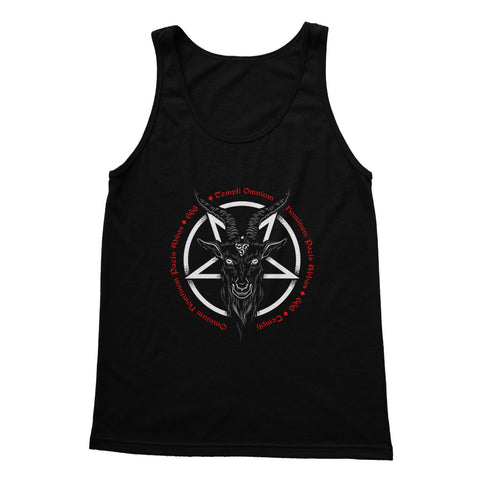 Baphomet 666 Goat Pentagram Softstyle Tank Top
