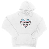 Transfemme Energy Trans Transgender Pride Heart College Hoodie