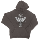 Deaths Head Hawk Moth Pentagram College Hoodie