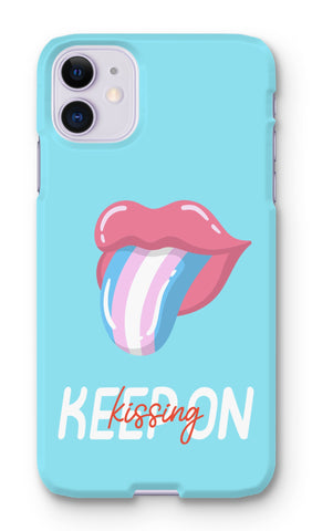 Trans Pride Keep On Kissing Transgender Flag iPhone Snap Case