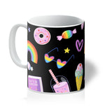 LGBTQ Pride All Over Seamless Black Pattern Mug