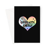 Queer Goth Energy LGBTQ Punk Pride Heart Greeting Card