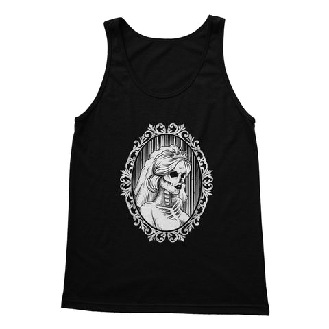 The Queen Gothic Crowned Skull Cameo Softstyle Tank Top