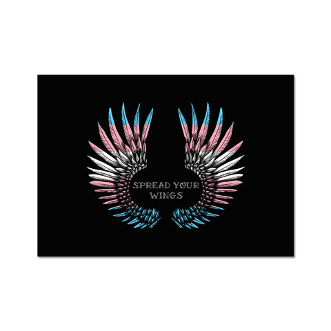 Trans Spread Your Wings Pride Flag Fine Art Print