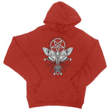 Deaths Head Hawk Moth Pentagram College Hoodie