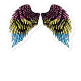 Spread Your Wings Pan Pride Kiss Cut Sticker