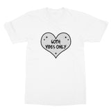 Goth Vibes Only Grey and Black Punk Heart Softstyle T-Shirt