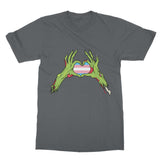 Zombie Trans Heart Hands Pride Flag Softstyle T-Shirt
