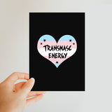 Transmasc Energy Trans Transgender Pride Heart Classic Postcard