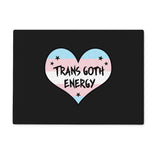 Trans Goth Energy LGBTQ Punk Transgender Pride Heart Glass Chopping Board