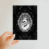 The King Crowned Skull Cameo Patterned Classic Postcard