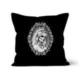The Queen Gothic Crowned Skull Cameo Cushion