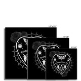 Grudges Never Die Ouija Planchette White Web Fine Art Print