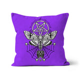 Deaths Head Hawk Moth Pentagram Purple Cushion