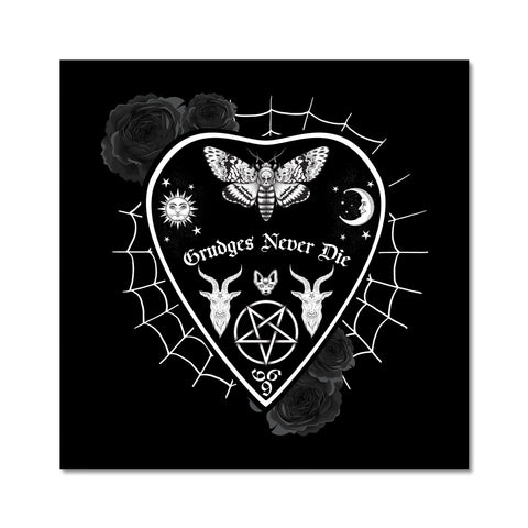 Grudges Never Die Ouija Planchette White Web Fine Art Print