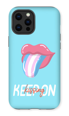 Trans Pride Keep On Kissing Transgender Flag Premium Tough Phone Case