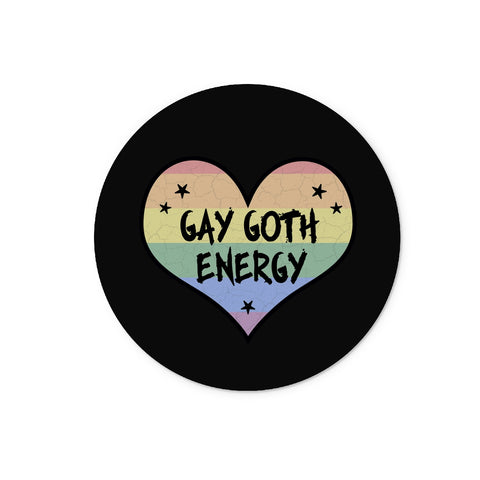 Gay Goth Energy LGBTQ Punk Pride Heart Glass Chopping Board