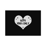 Goth Vibes Only Grey and Black Punk Heart Fine Art Print