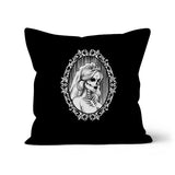 The Queen Gothic Crowned Skull Cameo Cushion
