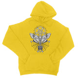 Deaths Head Hawk Moth Pentagram College Hoodie
