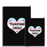Transfemme Energy Trans Transgender Pride Heart Fine Art Print