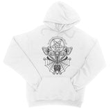 Deaths Head Hawk Moth Pentagram College Hoodie