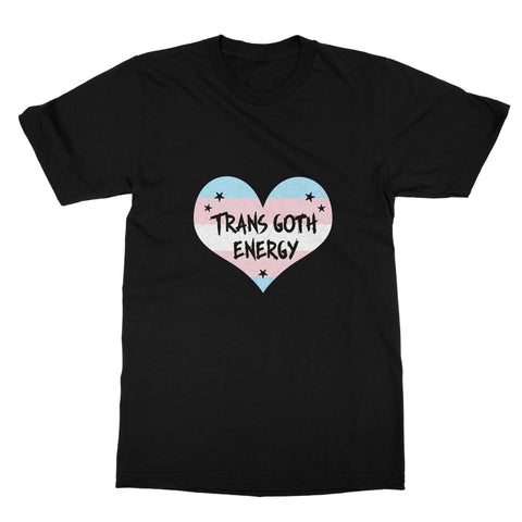 Trans Goth Energy LGBTQ Punk Transgender Pride Heart Softstyle T-Shirt
