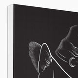 Black Witches Cat Goth Canvas