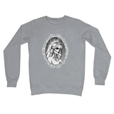 The Queen Gothic Crowned Skull Cameo Crew Neck Sweatshirt