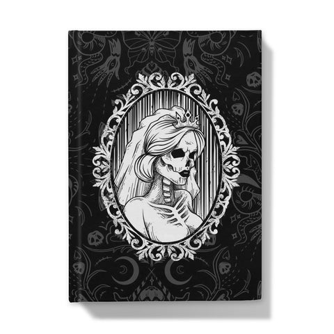 King and Queen Gothic Crowned Skull Cameo Queen Front Hardback Journal