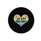 Gay Goth Vibes Only LGBTQ Punk Pride Heart Glass Chopping Board