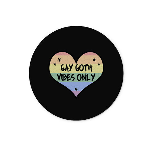 Gay Goth Vibes Only LGBTQ Punk Pride Heart Glass Chopping Board