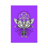 Deaths Head Hawk Moth Pentagram Purple Fine Art Print