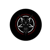 Baphomet 666 Goat Pentagram Glass Chopping Board