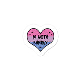 Bi Goth Energy LGBTQ Punk Bisexual Pride Heart Sticker