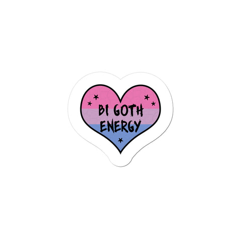 Bi Goth Energy LGBTQ Punk Bisexual Pride Heart Sticker