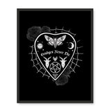 Grudges Never Die Ouija Planchette White Web Framed Photo Tile