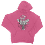 Deaths Head Hawk Moth Pentagram College Hoodie