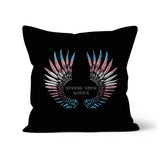 Trans Spread Your Wings Pride Flag Cushion