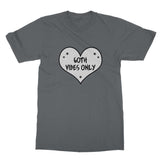Goth Vibes Only Grey and Black Punk Heart Softstyle T-Shirt
