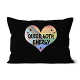 Queer Goth Energy LGBTQ Punk Pride Heart Cushion