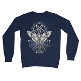 Deaths Head Hawk Moth Pentagram Black Crew Neck Sweatshirt