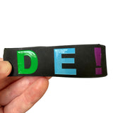 PRIDE Gummy Silicone Rainbow LGBTQ Flag Coloured Letters Wristband Bracelet