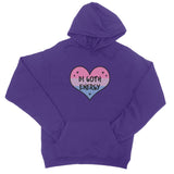 Bi Goth Energy LGBTQ Punk Bisexual Pride Heart College Hoodie