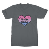 Bi Goth Energy LGBTQ Punk Bisexual Pride Heart Softstyle T-Shirt