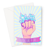 Fight Like A Girl Sunrays Greeting Card