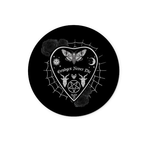 Grudges Never Die Ouija Planchette White Web Glass Chopping Board