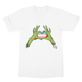 Zombie Trans Heart Hands Pride Flag Softstyle T-Shirt