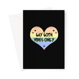Gay Goth Vibes Only LGBTQ Punk Pride Heart Greeting Card